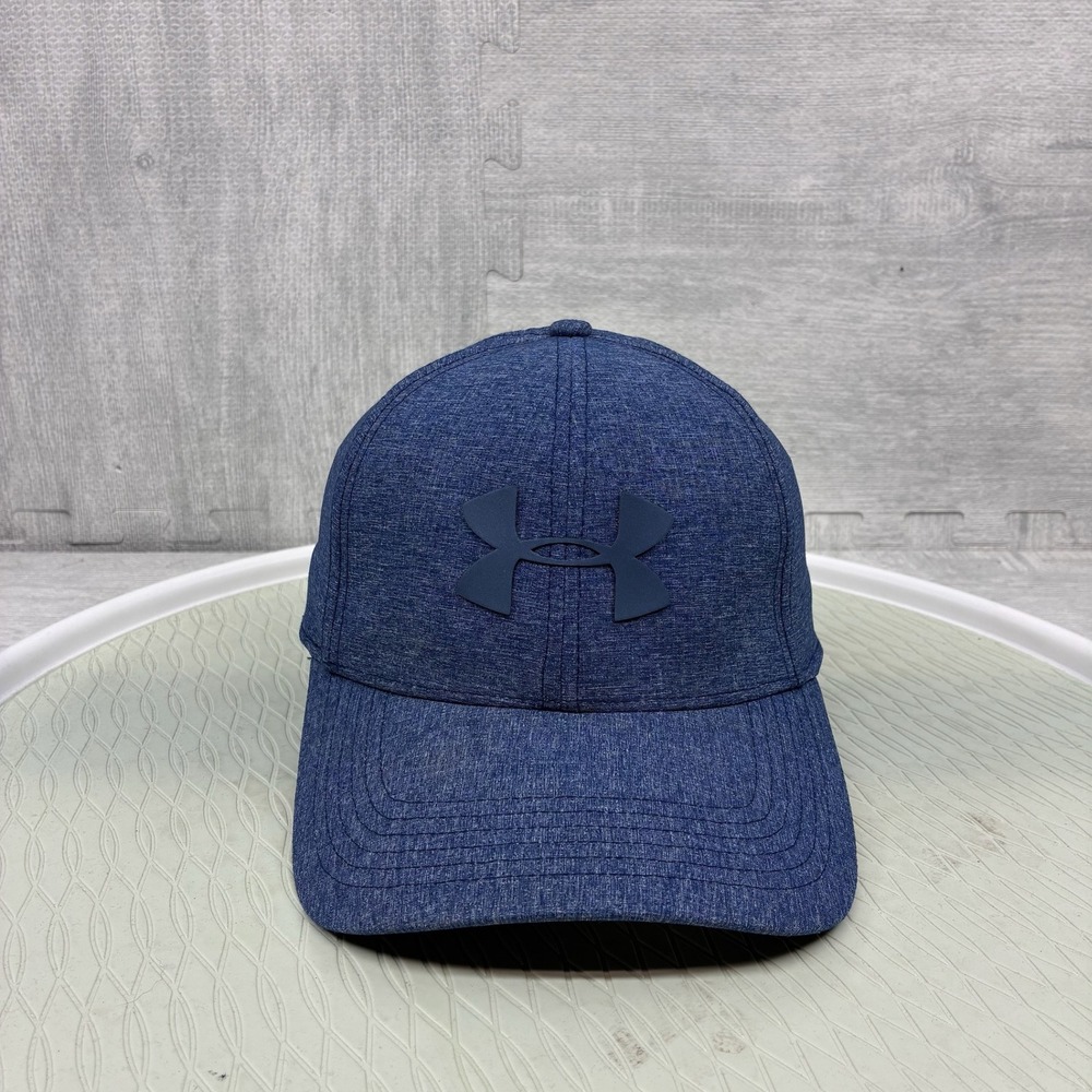 Under Armour Hat Mens L/XL Blue‎ Polyester Blitzing Stretch Fit Baseball Cap